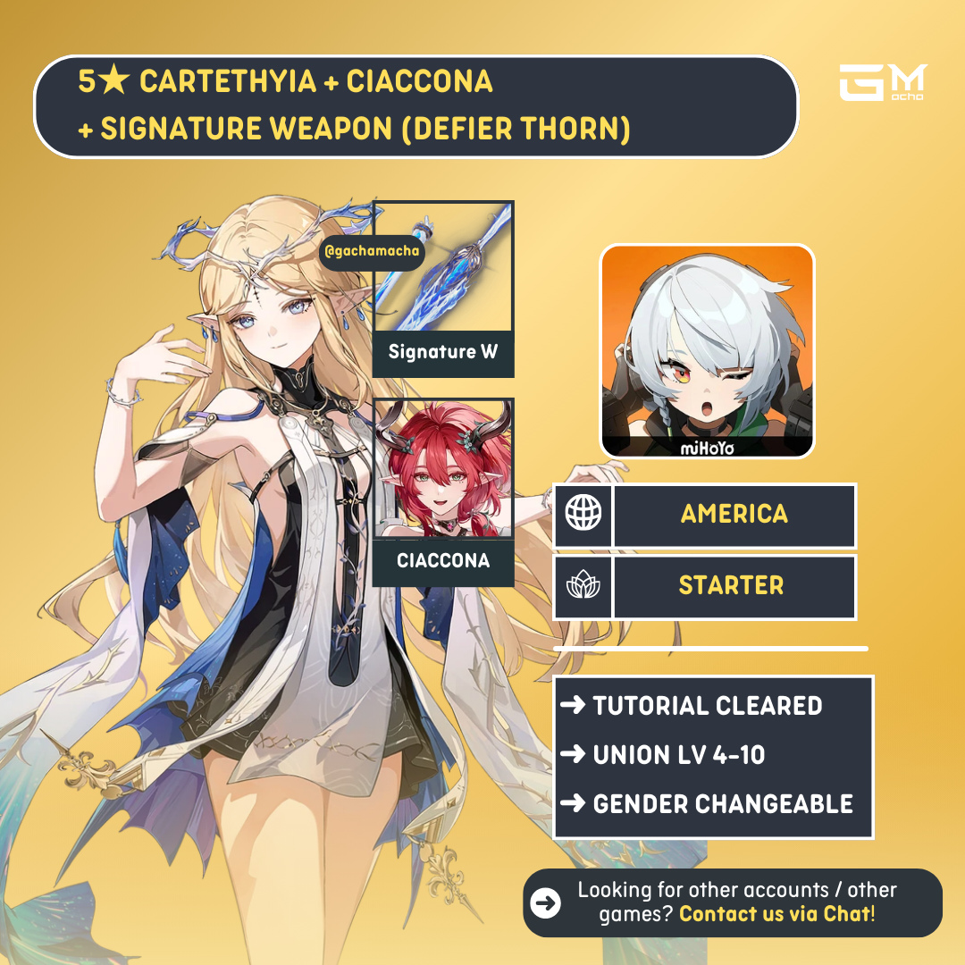 America | Wuthering Waves Starter | Cartethyia + Cartethyia SigW + Ciaccona | NA-WW-CT02