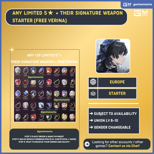 Europe | Wuthering Waves Starter | 1 of Limited 5 Star + 40k Astrites | EU-WW-1L40k