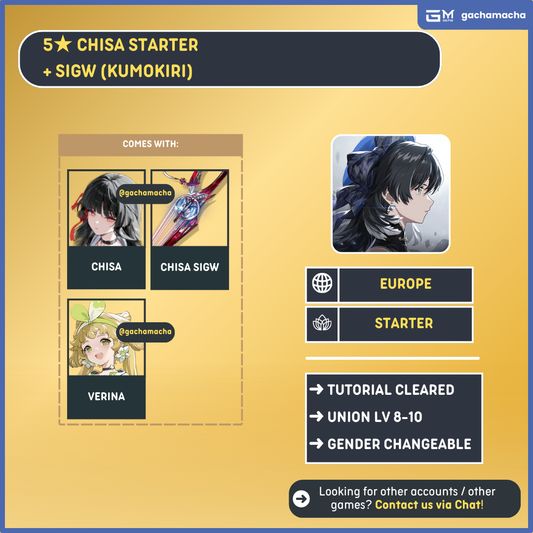 Europe | Wuthering Waves Starter | Chisa + Chisa SigW | EU-WW-CS01