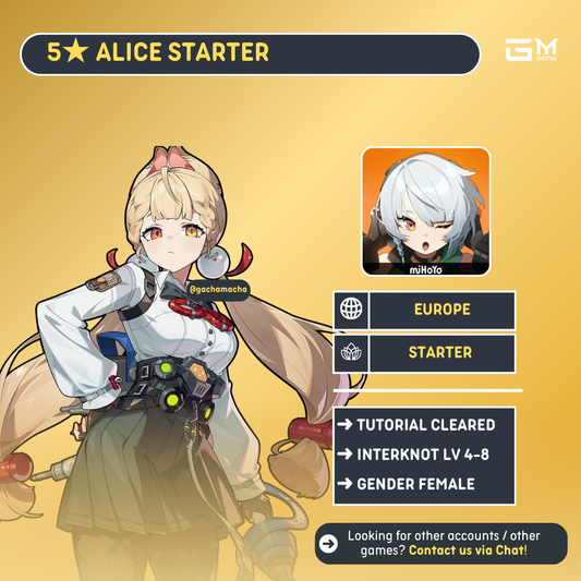 Europe | Zenless Zone Zero Starter | Alice | EU-ZZZ-AL01