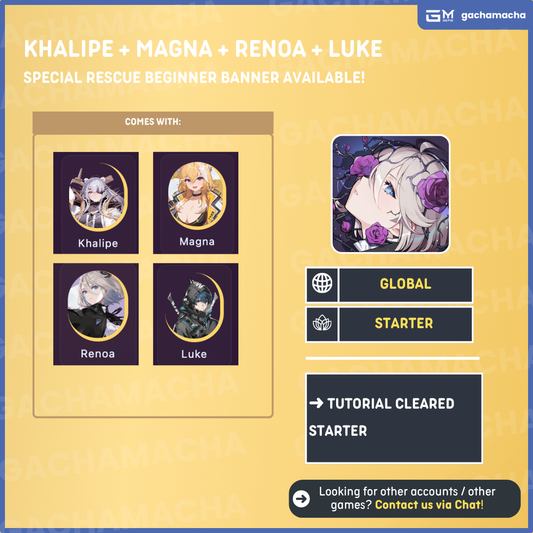 Global | Chaos Zero Nightmare Starter | Khalipe + Magna + Renoa + Luke | GL-CZN-SP05