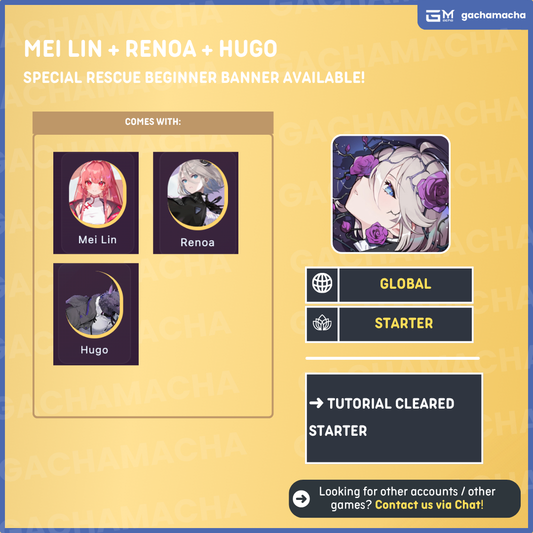 Global | Chaos Zero Nightmare Starter | Mei Lin + Renoa + Hugo | GL-CZN-SP07