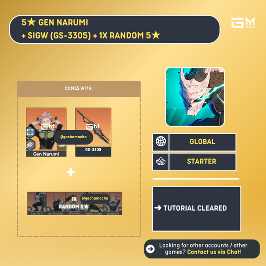 Global | Kaiju No 8 Starter | Gen Narumi + Gen Narumi SigW + 1 Random 5 Star | GL-KJ8-GEN02