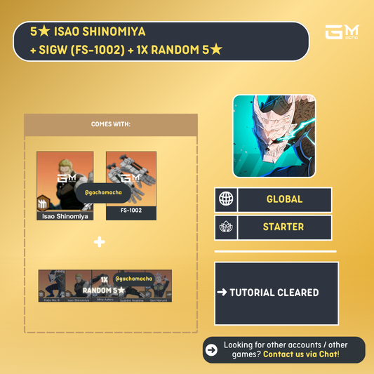 Global | Kaiju No 8 Starter | Isao Shinomiya
+ Isao Shinomiya SigW + 1 Random 5 Star | GL-KJ8-IS02