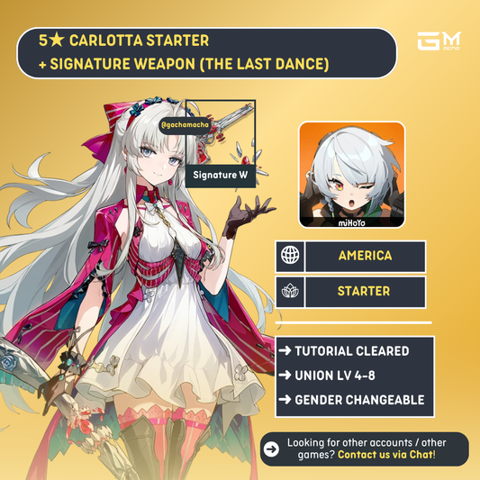 America | Wuthering Waves Starter | Carlotta + Carlotta SigW | NA-WW-CAR01