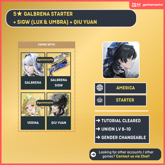 America | Wuthering Waves Starter | Galbrena + Galberna SigW + Qiu Yuan | NA-WW-GA01