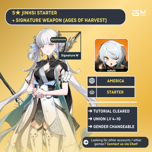 America | Wuthering Waves Starter | Jinhsi + Jinhsi SigW | NA-WW-JH01