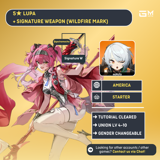 America | Wuthering Waves Starter | Lupa + Lupa SigW | NA-WW-LP01