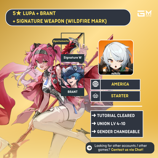 America | Wuthering Waves Starter | Lupa + Lupa SigW + Brant | NA-WW-LPBR02