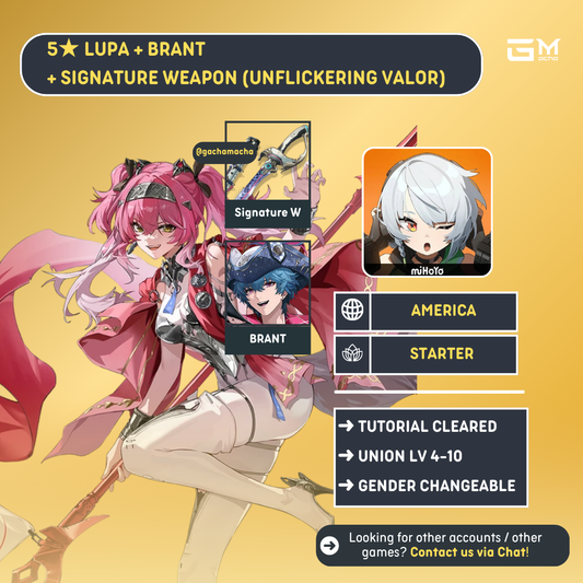America | Wuthering Waves Starter | Lupa + Brant + Brant SigW | NA-WW-LPBR03