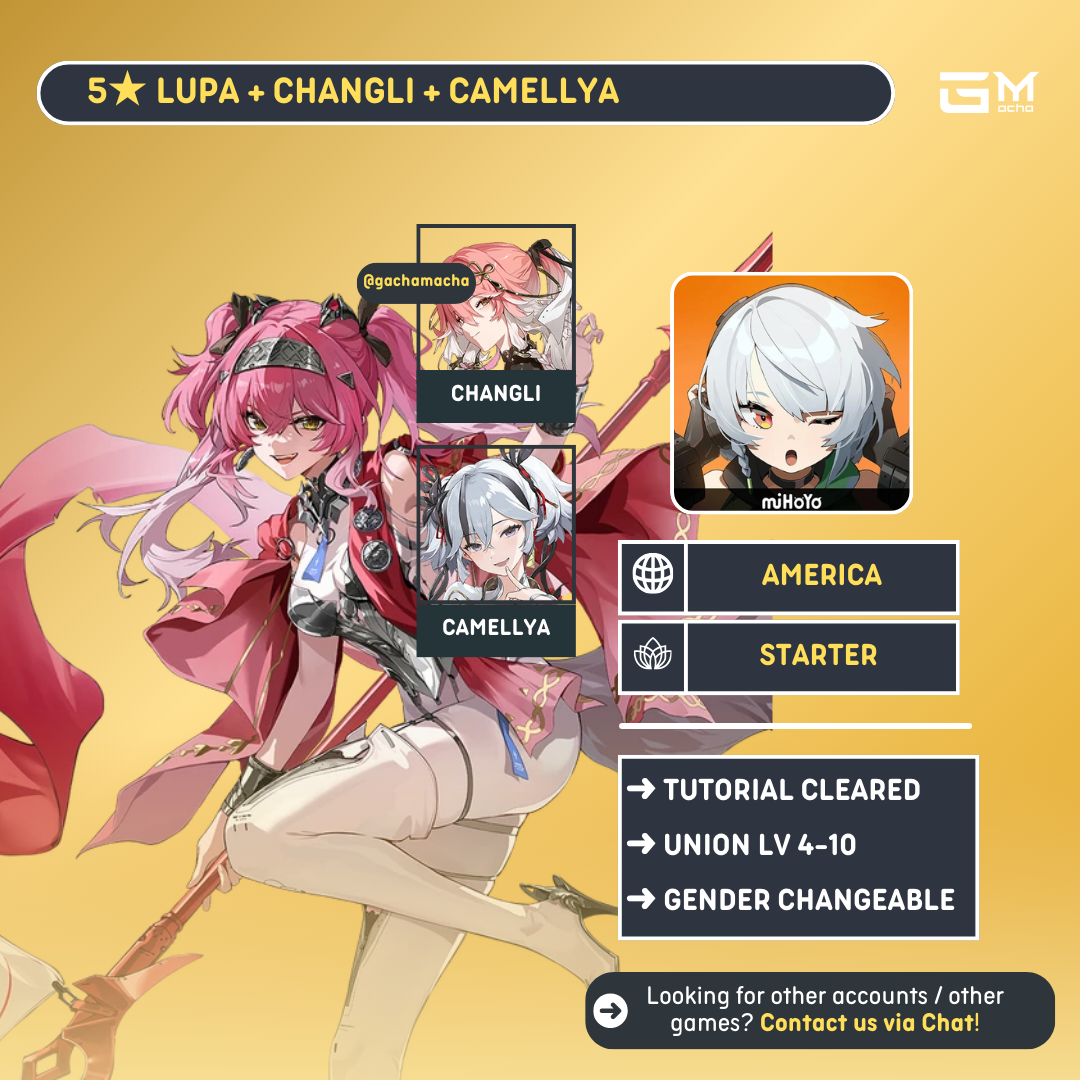America | Wuthering Waves Starter | Lupa + Changli + Camellya | NA-WW-LPCLCAM01