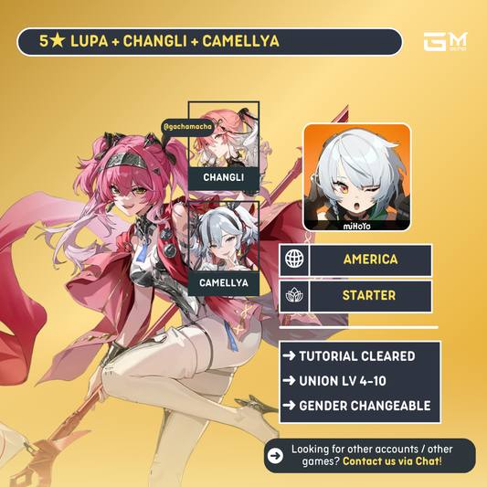 America | Wuthering Waves Starter | Lupa + Changli + Camellya | NA-WW-LPCLCAM01