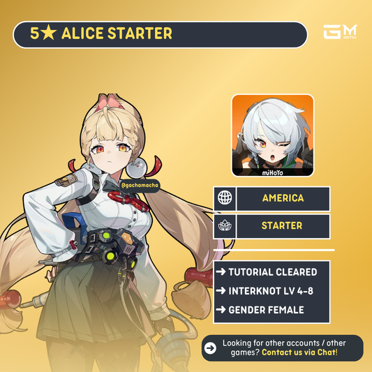 America | Zenless Zone Zero Starter | Alice | NA-ZZZ-AL01