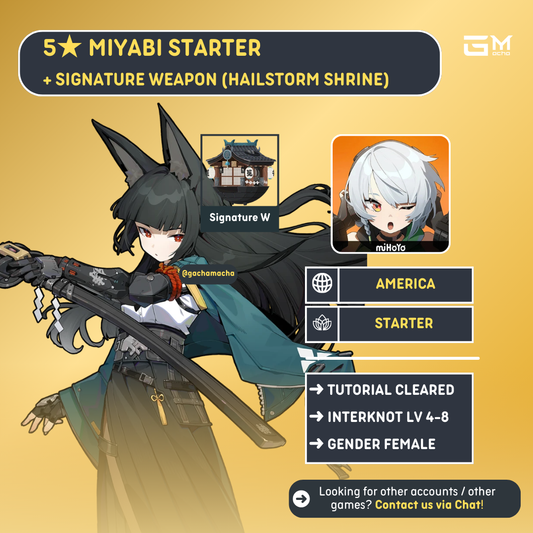 America | Zenless Zone Zero Starter | Miyabi + Miyabi SigW | NA-ZZZ-MYB02