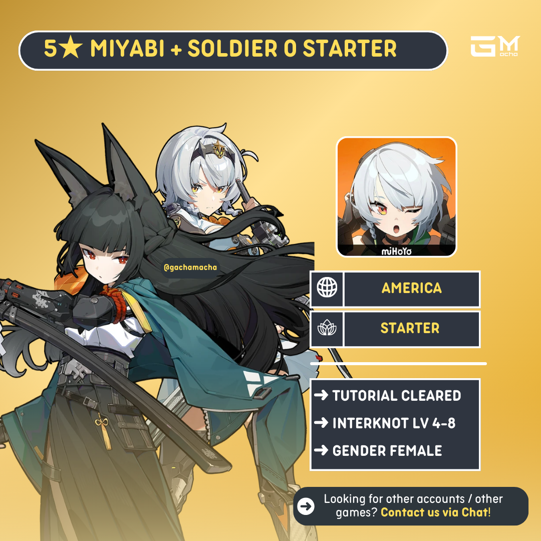America | Zenless Zone Zero Starter | Miyabi + Soldier 0 | NA-ZZZ-MYBSZ01
