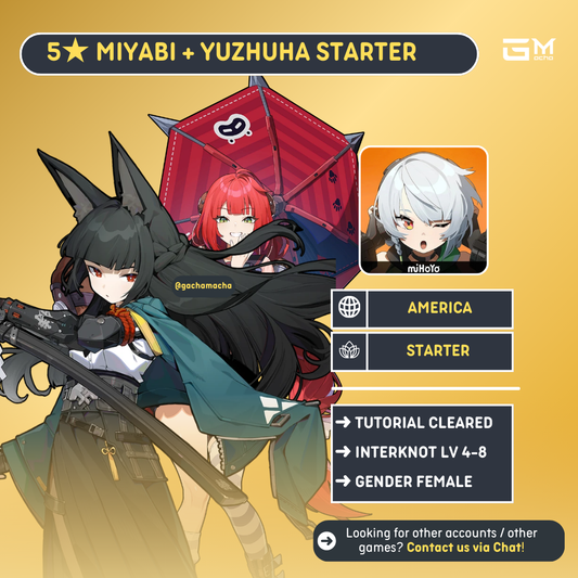 America | Zenless Zone Zero Starter | Miyabi + Yuzuha | NA-ZZZ-MYBYZ01