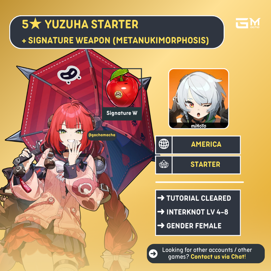 America | Zenless Zone Zero Starter | Yuzuha + Yuzuha SigW | NA-ZZZ-YZ02